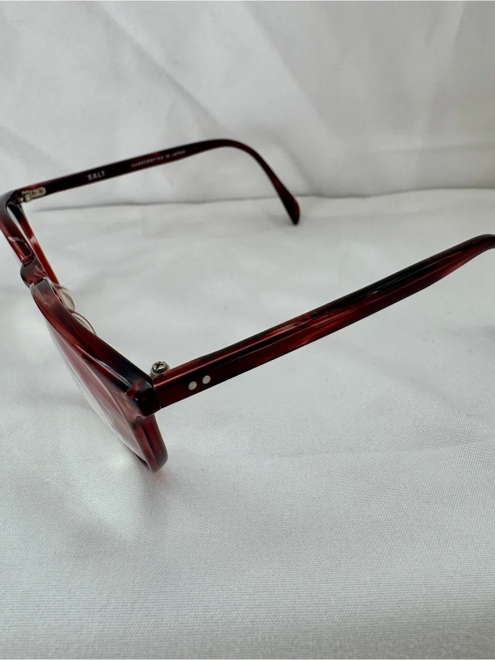SALT OPTICS GLASSES | TIFFANY | W/CASE | 48-20-140 JAPAN | BURGUNDY TORTOISE